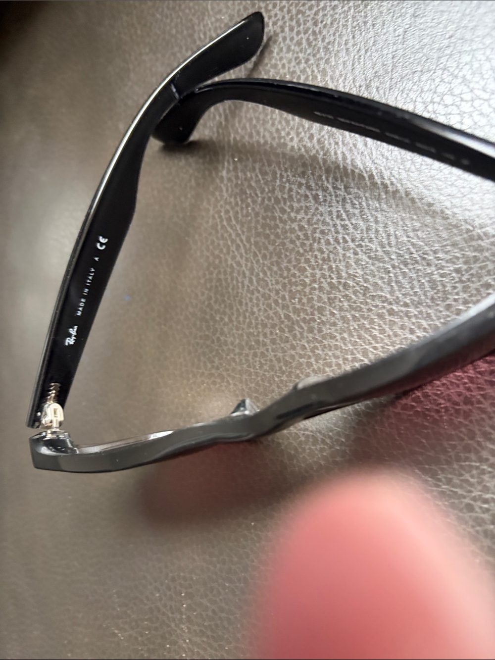 Ray-Ban Men’s Black Frame Sunglasses with Red-Tinted Lenses - Picture 2 of 2